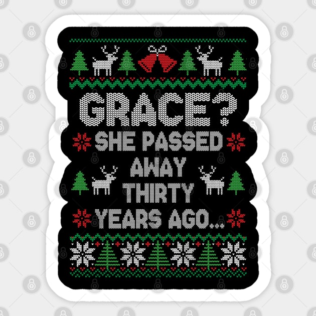 Ugly Christmas Sweater GRACE Sticker by heart teeshirt